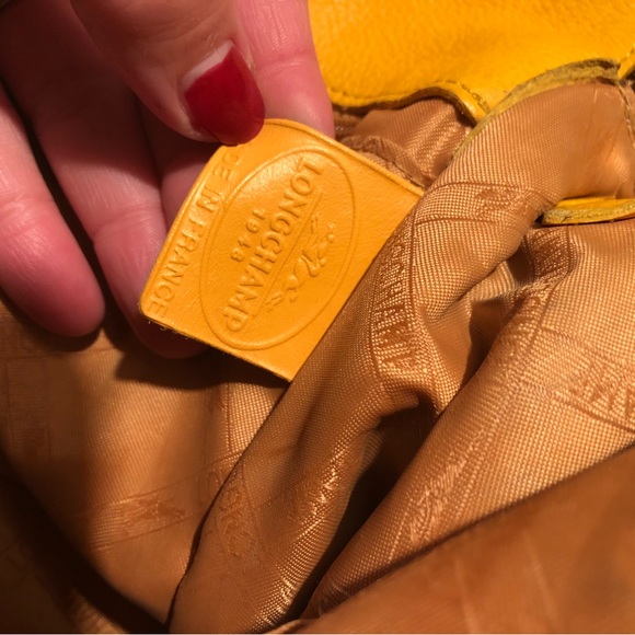 Longchamp Yellow Leather Satchel - Picture 4 of 7